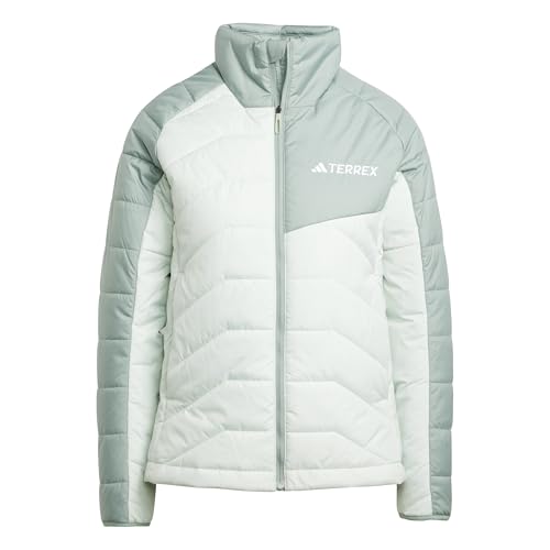 adidas Women's Terrex Multi Synthetic Insulated Jacket, linen green/silver green, XL