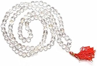 Buycrafty 9 Spatik / Crystal Japa Mala 108 + 1 Beads Natural Rock Best Quality Prayer Beads Positive energy