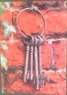 Set of 4 Decorative Cast Iron Keys