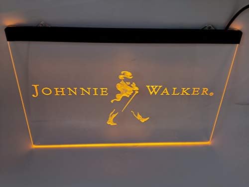 yellow johnnie walker Bar Pub Led Light Sign