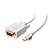 Cable Matters Mini DisplayPort to VGA Cable (Mini DP to VGA Cable) in White 15 Feet - Thunderbolt and Thunderbolt 2 Port Compatible