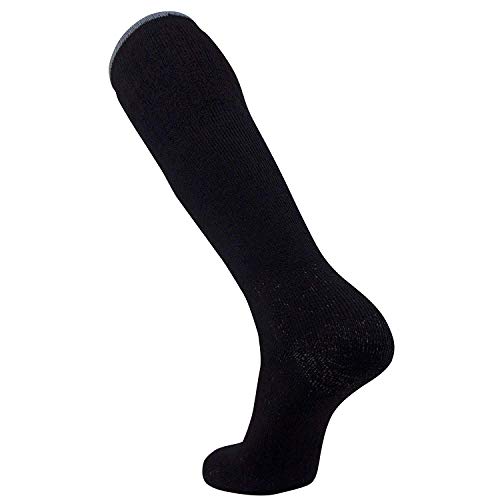 Pure Athlete Ultimate Warmth Arctic Ski Socks - Heavy Thick Ski Sock - Merino Wool (Black - 3 Pack, Large/X-Large)