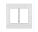 Leviton Renu Two-Gang Screwless Snap-On Wallplate, REWP2-WW, White on White