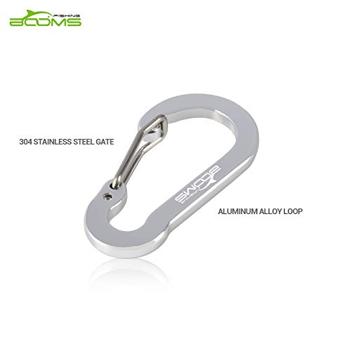 Booms Fishing CC1 MultiUse Carabiner Clip, 6 Pack Small Caribeener