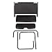 ECOTRIC Flip Folding Rear Back Seat Kit for 1995-Up EZGO TXT Golf Cart | Black Cushions - You Will Receive Two Packages