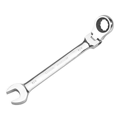通用 FLZOSPER 7/8 inch SAE Flex-Head Geared Ratchet Wrench,Box End Head 72-Tooth Ratcheting Combination Wrench Spanner
