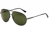 TOM FORD Men's Cliff TF450 02N Matte Black Green Aviator Sunglasses 61mm