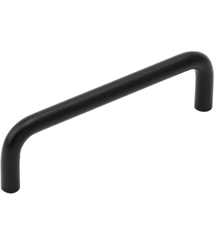 Silverline P5100 Satin Nickel Wire Pull Cabinet Handle – 96mm (3 3/4") Hole Centers, 8mm Diameter