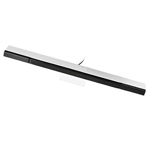 PerriRock Wired Infrared Ray Motion Sensor Bar for Nintendo Wii and Wii U Console (Black/Silver) - Thumbnail 7