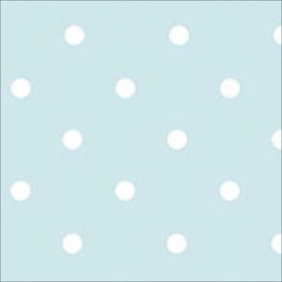 THE TABLECLOTH SHOP Duck Egg Polka Dot Vinyl Table Cover Tablecloth 1.5 Metres by Tablecloth Shop