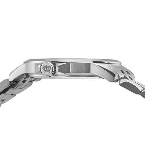 LOUIS-XVI-Herren-Armbanduhr-Athos-Slim-Stahlband-Silber-Schwarz-Analog-Quarz-Edelstahl-926