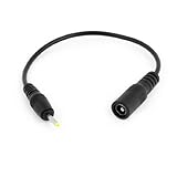 uxcell Plastic CCTV IP Camera 5.5x2.1mm Female to 2.5x0.7mm Male DC Power Cable Black
