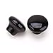 FatColo(TM) Ceramic Porcelain China Vintage Round Style Bedroom Door Cabinet Cupboard Drawer Knob Pull Handle (Button Shape/Black/Pack of 6)