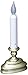 Xodus Innovations Battery Operated LED Flameless Window Candle Pewter/Silver Finish with Dusk to Dawn Sensor and White Flame