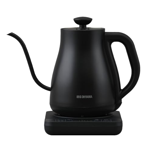 アイリスオーヤマ ドリップケトル 800ml 温度調整 保温機能 空焚き防止機能 お手入れ簡単 AKE-C800T-B【Amazon.co.jp限定】
