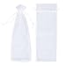 Juvale 24 Pack Organza Wine Bags - Drawstring Wine Bottle Organza Gift Bags for Baby Shower, Wedding and Party Favors - White 14.7 x 5.2 inches