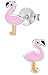 Hypoallergenic Sterling Silver Tropical Beach Vacation Earrings for Kids - Flamingo