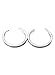 Neoglory Jewelry Silver Color Silver Metallic Glitter Paper Hoop Post Earrings for Sensitive Ears