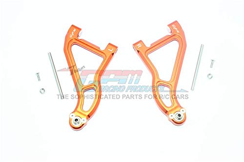 GPM Traxxas Unlimited Desert Racer 4X4 (#85076-4) Upgrade Parts Aluminum Front Upper Suspension Arm - 1Pr Set Orange
