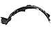 Evan Fischer Fender Liner Front, Driver Side Compatible with 2010-2012 Hyundai Genesis Coupe Plastic Material - HY1248120