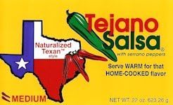 Tejano Salsa 16oz Jar (Pack of 4) (Medium - Naturalized Texan Style)