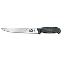 Victorinox Cutlery 8-Inch Carving Knife, Stiff Blade, Black Fibrox Handle