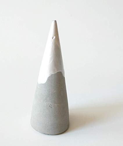 Set of 3 Concrete Ring Cones for Jewelry Storage and Organization