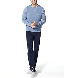Nautica Men's Ribbed Sweater, Deep Anchor