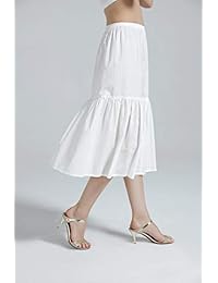 Extensor de media falda 100% algodón, estilo vintage, color blanco, negro y marfil