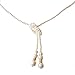 GameXcel Imitation Pearl Necklace Charm Pendant Necklace Beads Pendants Cluster Necklace for Women Golden Plastic