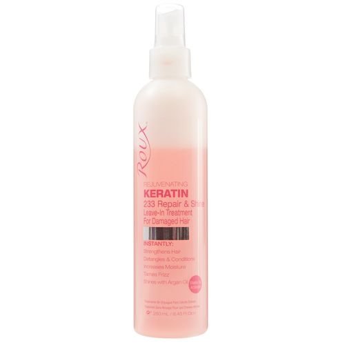 Roux Argan Oil Keratin Repair & Shine Leave in Treatment, Rejuvinating Formula for Damaged Hair, 8.45 Fl Oz
