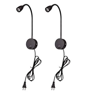 Wandleeslamp set van 2 zwanenhals lamp, LED leeslamp wandspot, leeslamp wandlamp incl. schakelaar, nachtverlichting…