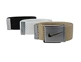 Nike Golf Men's 3 in 1 Web Belt (White/Khaki/Black) One Size