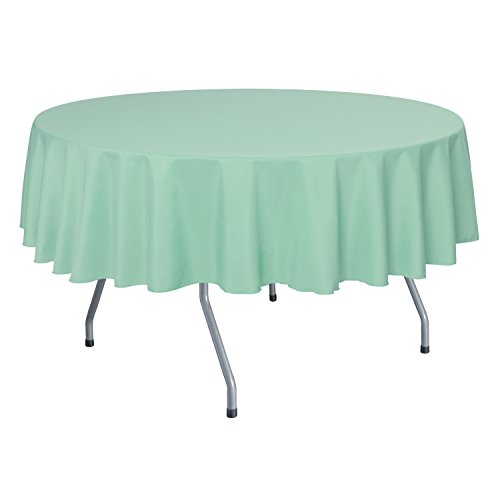 Click Here to See More Images Ultimate Textile (5 Pack) 60-Inch Round Polyester Linen Tablecloth - for Wedding, Restaurant or Banquet use, Mint Light Green