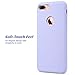 ULAK iPhone 7 Plus Case, Liquid Silicone Gel Rubber Case with Soft Microfiber Lining Shockproof Slim Rubber Protective Phone Cases Cover for iPhone 7 Plus 5.5 inch, Purple