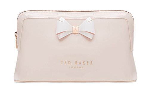 Ted Baker London Abbie Curved Bow Cosmetic Travel Wash Bag (Mid Pink)