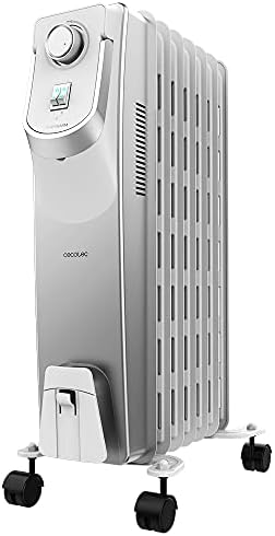 Radiador elétrico de óleo ReadyWarm 7000 Space 360. 7 módulos, baixo consumo, 1500 W, 3 níveis, armazenamento de cabos, tecnologia 360, sistema de segurança, 18 m2