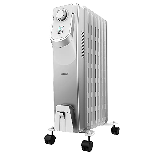 Radiador Eléctrico de Aceite ReadyWarm 7000 Space 360. 7 Módulos, Bajo Consumo, 1500 W, 3 Niveles, Recogecables, Tecnología 360, Sistema de Seguridad, 18 m2