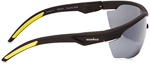 Ironman Men's Tenacity Wrap Sunglasses, Matte Black Rubberized, 136 mm