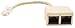 C2G Single Unit to Go 37133 2-Port RJ45 Splitter/Combiner Cable, Beige 6-Inch primary