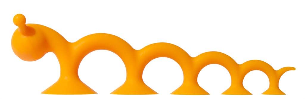 MOLUK OOGI Pilla, STEM Learning Gift Idea, Silicone Animal Toy for Kids, Travel-Friendly, Non-Toxic, Enhances Hand-Eye Coordination, Caterpillar Toy, Indoor, Outdoor, Bath Time Fun, Orange