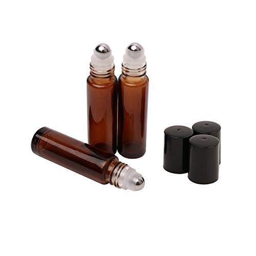 24 Pack,5ml Roller Bottles for Essential Oils with Stainless Steel Roller Balls+ 2 Droppers+ 1 Opener+ 1 Hopper+ 24 Stickers