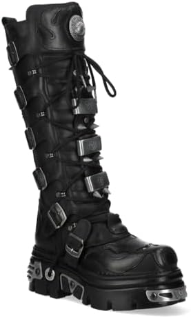 Amazon.com | New Rock M-272-C69 Knee High White Leather Gothic
