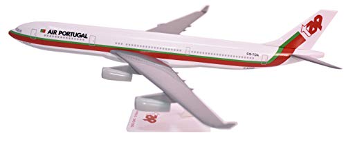Flight Miniatures TAP Air Portugal A340-300 1:200 Scale - Plastic Snap-Fit Model Airplane - Collectible Replica of TAP Air Portugal Airlines Aircraft - Part #AAB-34030H-007