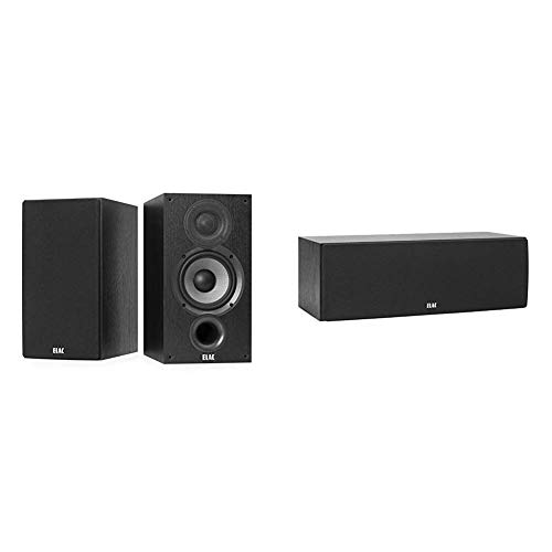 ELAC Debut Bookshelf Speakers, Black (Pair) Debut