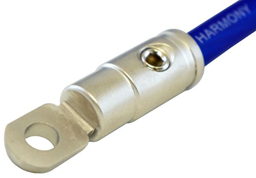 Harmony Audio HA-RT4 Car Stereo Power or Ground 4 Gauge 5/16" Ring Terminal - Nickel Plated