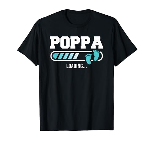 Mens Poppa Soon To Be Poppa Father's Day First Time Poppa T-Shirt