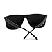Juicy Orange Dark Black Lens Men's Sunglasses Classic Square Frame Black