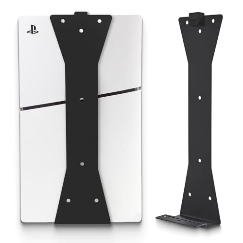 Marvelights Wandhalterung ps5 Slim für Disk und Digital, Vertikal Befestigung Playstation5 Slim Konsole Robuste, mit Schrauben und Lüftungsöffnung
