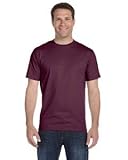 Men's 5.2 oz Hanes HEAVYWEIGHT Short Sleeve T-shirt-Maroon L